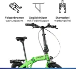 Zündapp ZF20 Speed Folder 20 Zoll Klapprad Faltrad Stadtrad Fahrrad faltbar Klappfahrrad StVZO – Image 4