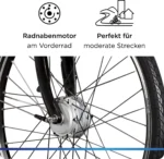 Zündapp Z510 E Bike 28 Zoll Damenfahrrad ab 155 cm mit 3 Gang Nabenschaltung und Rücktrittbremse weiß/orange – Image 6