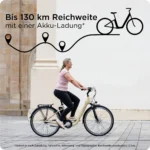 Zündapp Z510 E Bike 28 Zoll Damenfahrrad ab 155 cm mit 3 Gang Nabenschaltung und Rücktrittbremse weiß/orange – Image 3