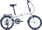 WYNN Faltrad 20 Zoll FOLD1.0 weiß Rahmenhöhe 27 cm Damen Herren Klapprad 6 Gänge V-Brake – Image 2