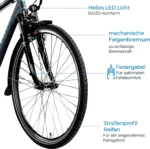 Zündapp Green 7.7 E-Bike Herren Trekkingrad 28 Zoll 155 - 185 cm mit 21 Gängen – Image 3