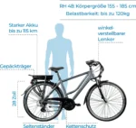 Zündapp Green 7.7 E-Bike Herren Trekkingrad 28 Zoll 155 - 185 cm mit 21 Gängen – Image 2