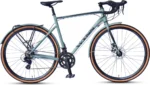 WYNN Gravelbike Gravel 28 Zoll GRL1.1 grün Rahmenhöhe 58 cm Damen Herren 14 Gänge Gepäckträger Schutzbleche