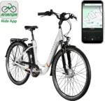 Zündapp Z510 E Bike 28 Zoll Damenfahrrad ab 155 cm mit 3 Gang Nabenschaltung und Rücktrittbremse weiß/orange – Image 2