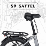 SAXXX Faltrad E-Bike Foldi, 410Wh Akku , 80 km Reichweite, Shimano Nexus 7-Gang, 250 W Hinterradmotor, 20 × 2.3″ CST, mechanische Scheibenbremse, Grau – Image 5