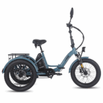 E Bike Dreirad Fat Klapprad E-Bike Lastenfahrrad 20 Zoll 48V 21Ah , Hydraulische Scheibenbremsen Elektrofahrrad, Elektro Lastenfahrrad 180kg Blau – Image 8