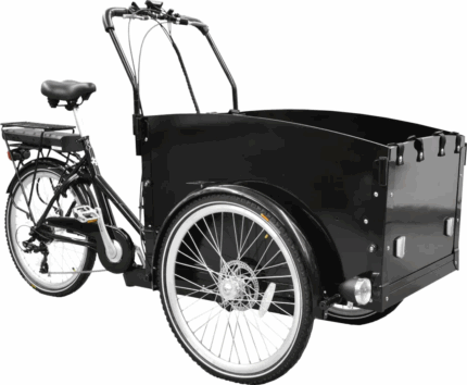 SachsenRAD E-Lastenrad T1, Flexible Transportbox mit Versteckter,Abschließbarer Box mit LCD Display und StVZO-Zugelassung für Kindertransport, usw