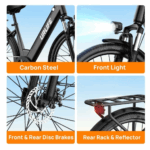 E-Bike für Erwachsene 26 36V 13Ah für Lange Reichweite bis 80KM, Elektrofahrrad 250W, 7 Gang E-Mountainbike LCD Anzeige City E-Bikes & E-Hollandräder – Image 14