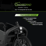 SachsenRAD E-Lastenrad T10 Caribou, Flexible Transportbox mit Versteckter,Abschließbarer Box mit LCD Display und StVZO-Zugelassung für Kindertransport – Image 5
