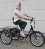 Elektro Therapierad Gleichgewichtsproblem Lösung 24 Zoll ElektroDreirad Klapprad Rucklehne PEDELEC 250W bis 25km/h