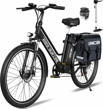 RCB E Bike RK15,Elektrofahrrad 26 Zoll mit 12Ah 36V Lithium-Akku,Elektrofahrrad für Erwachsene für Damen und Herren,7-Gäng,Reichweite bis zu 35-90Km