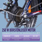 20 Zoll 18AH Elektrofahrrad Pedelec, City E-bike ,Cityräder E-Klapprad 250W Motor,25km/h,E-Bike ,klapprad,LCD-Display,APP – Image 14