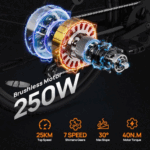 E-Bike für Erwachsene 26 36V 13Ah für Lange Reichweite bis 80KM, Elektrofahrrad 250W, 7 Gang E-Mountainbike LCD Anzeige City E-Bikes & E-Hollandräder – Image 8